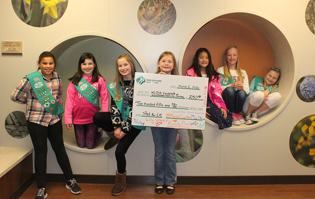 Girl Scout Troop 1752 donation