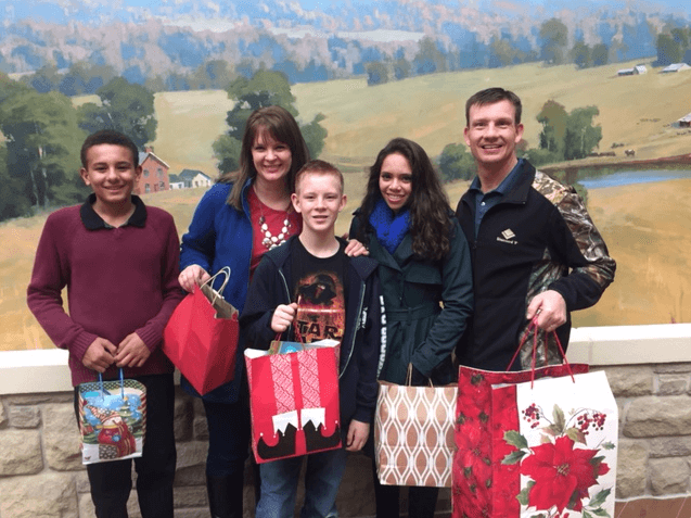 The Holt family (L-R): Tyson, Jennifer, Jay, Isabella, Shane Burley Idaho