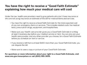 good faith estimate